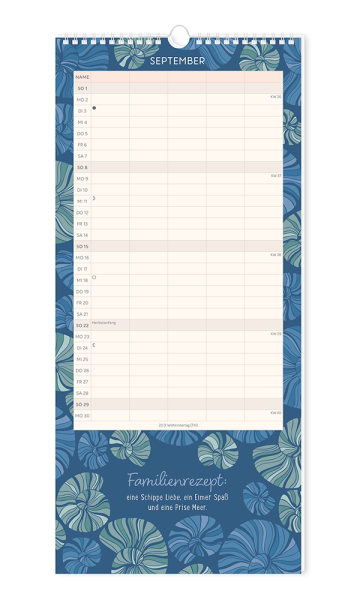 Familienplaner 2024 "Meer Zeit für uns"